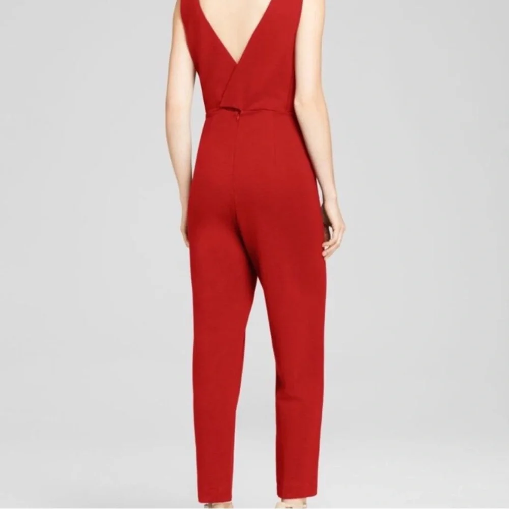 French Connection Red Marie Vnk Jumpsuit - Picture 2 of 5